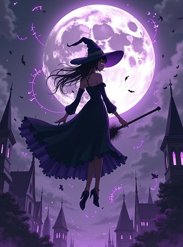 age动漫官方网站热播榜第6名番剧《魔女之夜》封面 - 魔法 / 奇幻