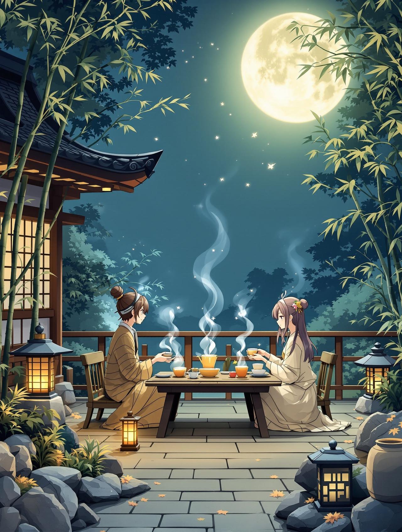 age动漫官方网站编辑推荐番剧《月下茶会》封面 - 日常 / 治愈,编辑月见倾情推荐